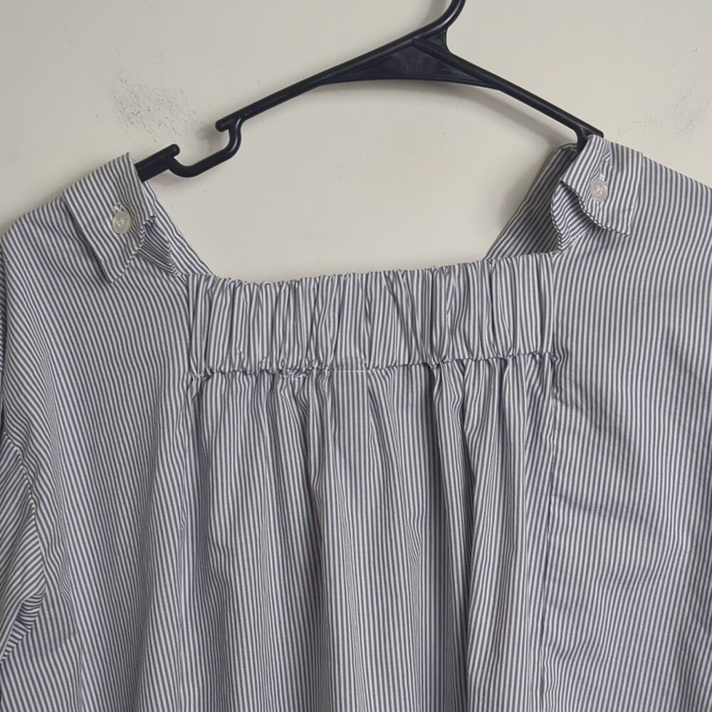 Prairie Button Down Split Double Collar Cotton St… - image 3